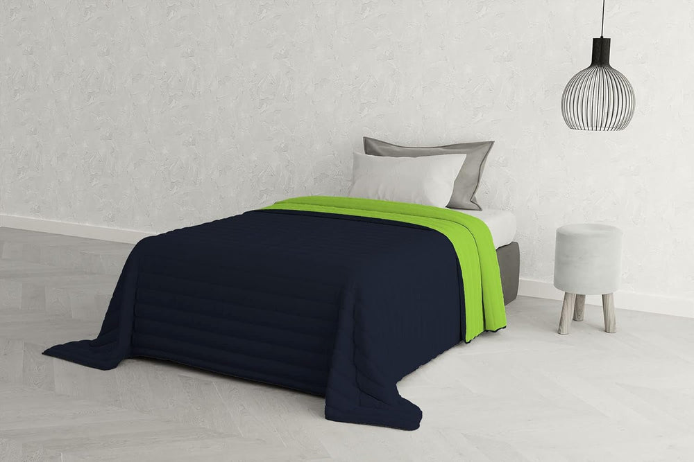 Literie italienne Estivo lit simple, linge, Aqua, 170 X 270 Cm Couettes et couettes Naty Shop Vert, bleu 170 X 270 Cm