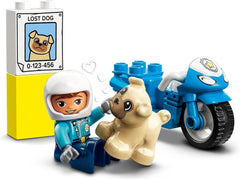 LEGO 10967 Moto de police DUPLO, Jouet de police pour les tout-petits à partir de 2 ans, Jouet idéal pour la motricité des bébés, Moto jouet Jeux de construction Besuche den LEGO-Store