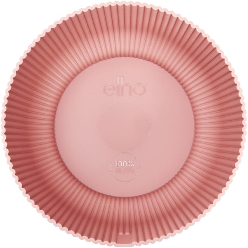 elho Vibes Fold Bowl 25 - Ghiveci de flori de interior - 100% plastic reciclat - Ø 24,9 x H 12,1 cm - Roz/Roz deschis