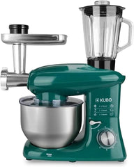 Küchenmaschine - 7 Zubehörteile: Mixbecher, Fleischwolf, Große Schüssel, Schutzdeckel, Schneebesen, Mixer Und Netmaschine - Couleur: Vert - Fassungsvermögen: 6 litres Mère et Enfant Naty Shop