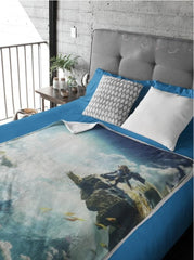 Couverture Sherpa Zelda - Sky Totk - 100 x 150 cm - Produit sous licence officielle, vert, lits jumeaux et couvertures HÔMADICT