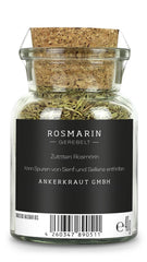 Ankerkaut Rosmarin Gewürz, gerebelt, getrocknet, perfekt für Kartoffeln, Essen mit Kartoffel würzen, Kartoffelspalten, Wedges, Gitterkartoffeln würzen, 40g im Korkenglas