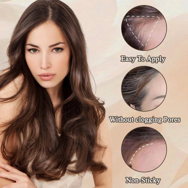 2pcs Poudre de Délié Brun Foncé, Poudre de Délié, Correcteur de Délié, Crayons de Couleur de Cheveux avec Peigne, Outil de Couvre-Cheveux Gris pour Femmes et Hommes (40g, Brun Foncé) Naty Shop Teinture pour Cheveux