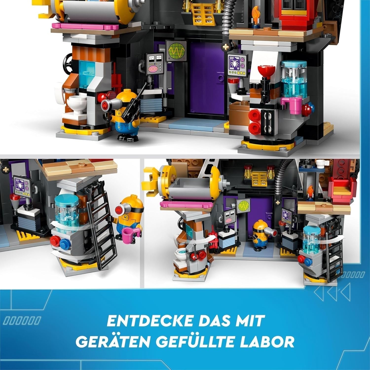 LEGO I - La villa familiale des 4 Grus et des Minions de Simply Incorrigible I - Ensemble de jeu du film Simply Incorrigible 4, jouet pour enfants, cadeau pour garçons et filles de 8 ans et plus 75583 Ensembles de construction Beuche den LEGO-Store