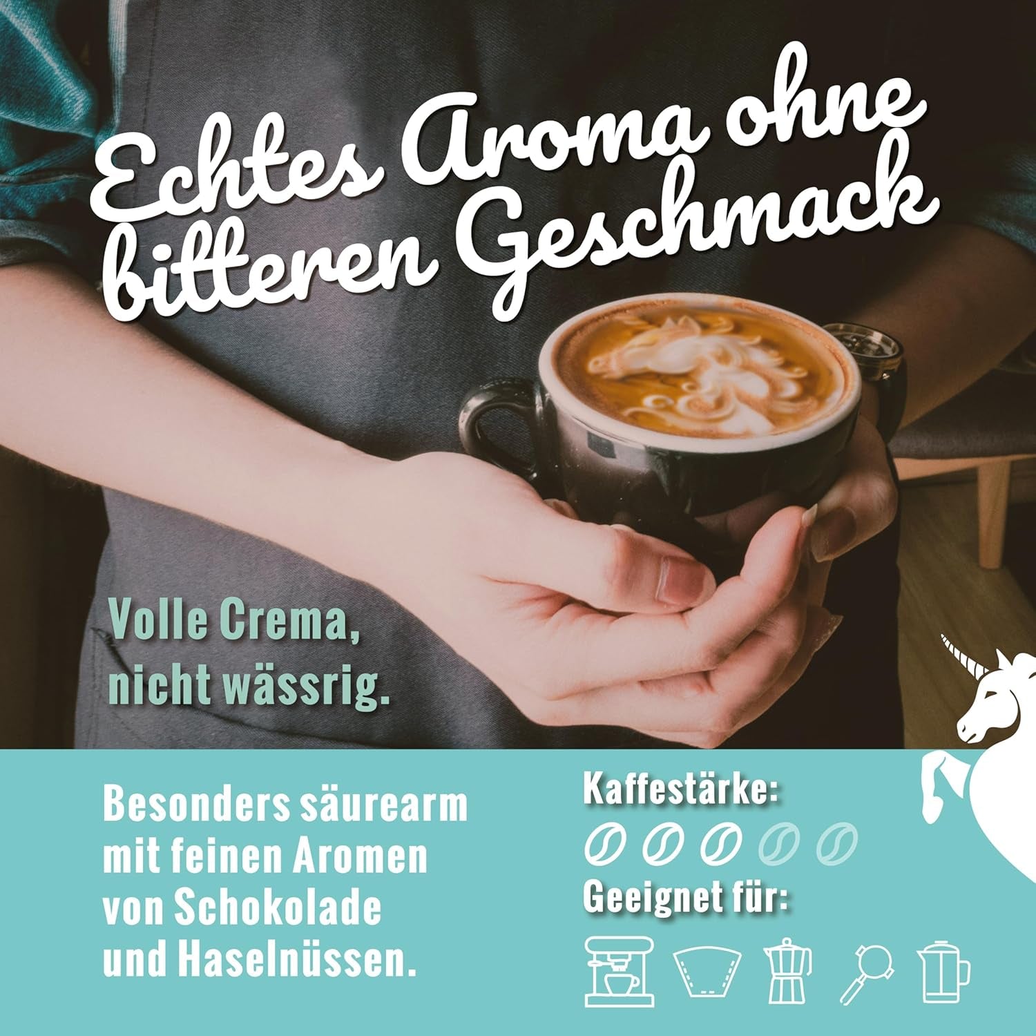 Rôti vierge - EINZIG - 1kg - Kaffeebohnen kafeinfrei - 100% Arabica du Pérou - schonend & umweltfreundlich entkoffeiniert - säurearm mit voller Crema - idéal pour jede Zubereitungsart