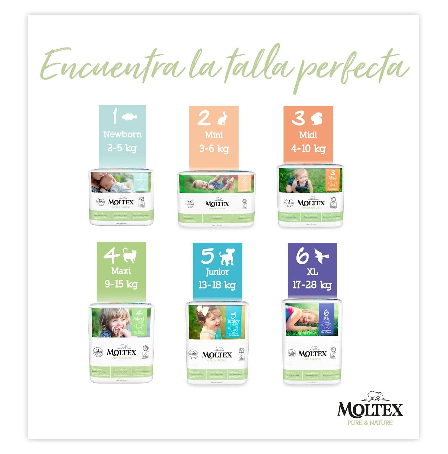 Scutece ecologice, alb cu design imprimat, diverse marimi Mama si Copilul Naty Shop