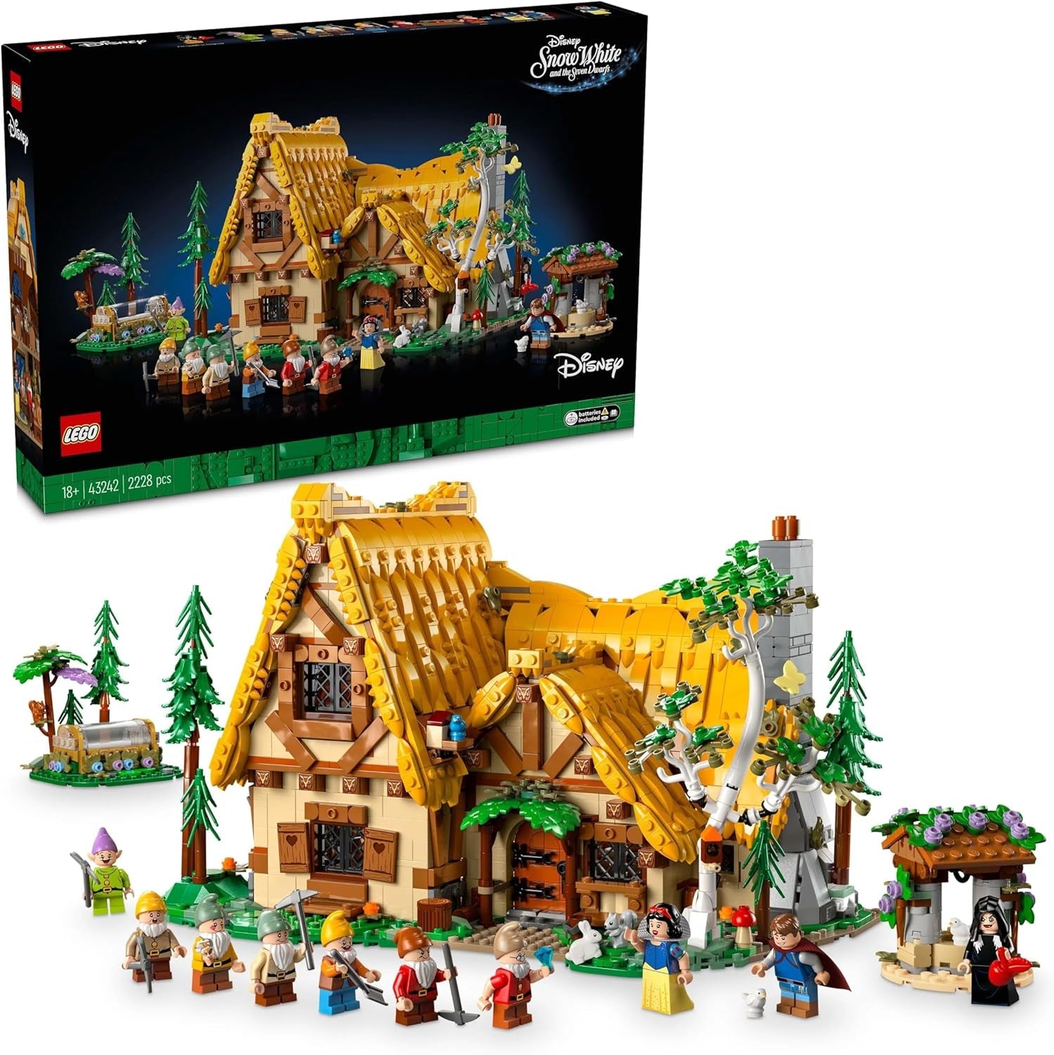 LEGO ǀ Disney Frozen Elsas Winterpalast, BAU- und Spielset für Kinder mit Modell-Palast und Minifiguren ELSA und Anna, Geschenk für Mädchen, Jungen und Filmfans ab 6 Jahren 43244