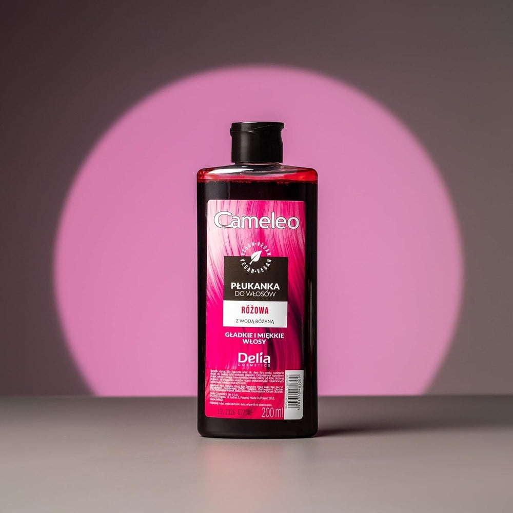 Cameleo - Tonique capillaire rose à l'eau de rose sans teinte jaune - Coloration semi-permanente - Pour cheveux blonds et gris - Couleur et soins - Sans parabène | 200 ml de teinture capillaire Naty Shop