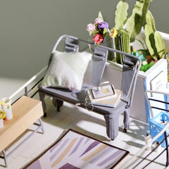 Robotime DG12 Rolife Dora'S Loft Maison de poupée miniature en bois, métal, tissu et carton, taille : 23 x 16 x 26 cm, 248 pièces Maisons de poupées Naty Shop