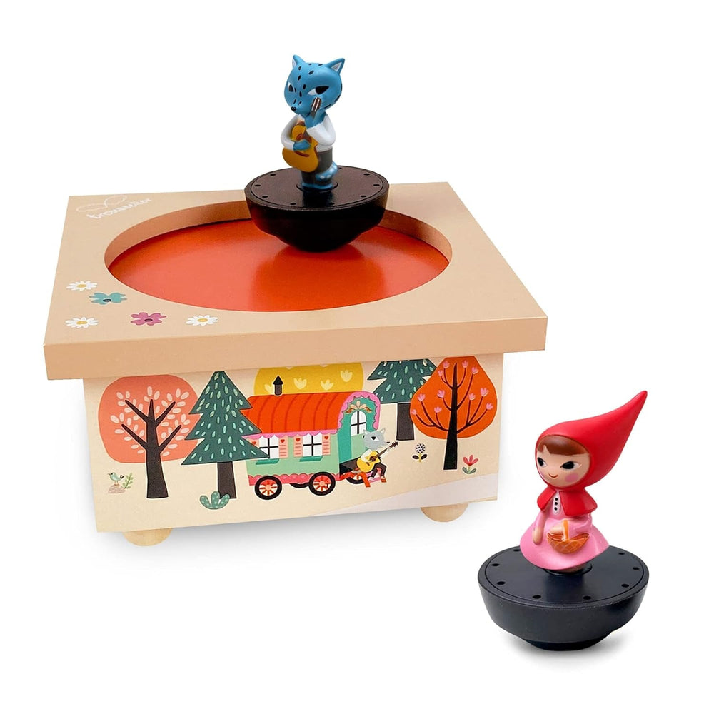 Trousselier - Le Petit Chaperon Rouge - Boîte à Musique Dansante - Boîte à Musique - Cadeau Anniversaire Idéal - 2 Figurines Détachables - Facile à Manipuler - Musique Printemps de Vivaldi - Couleur Multicolore, S95095, Grand Jouets Bébé Naty Shop