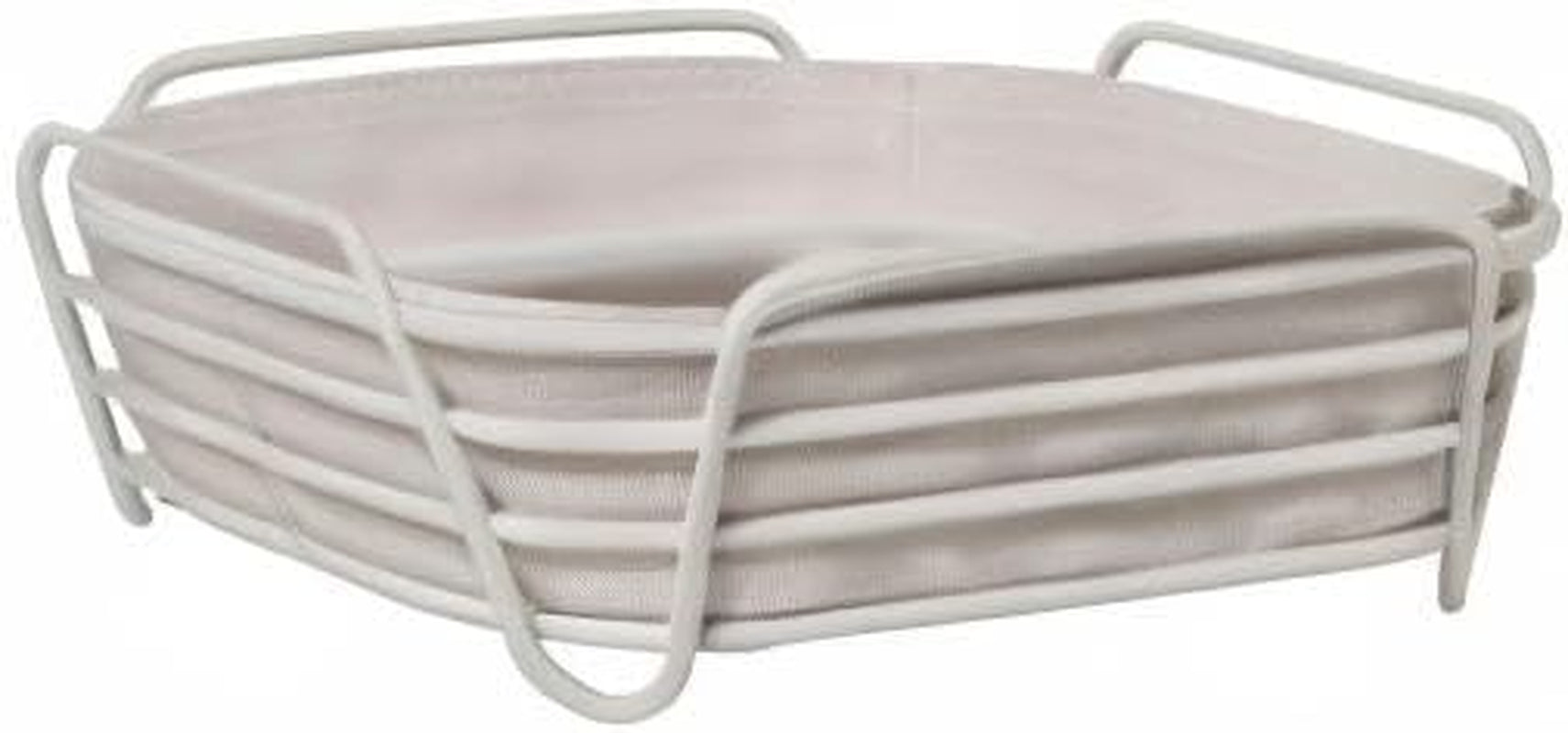 Blomus -DELARA- corbeille à pain taille L, carrée, sac en tissu amovible, design élégant, 26 x 26 cm, coloris Moonbeam (64075) Boîtes de conservation Naty Shop