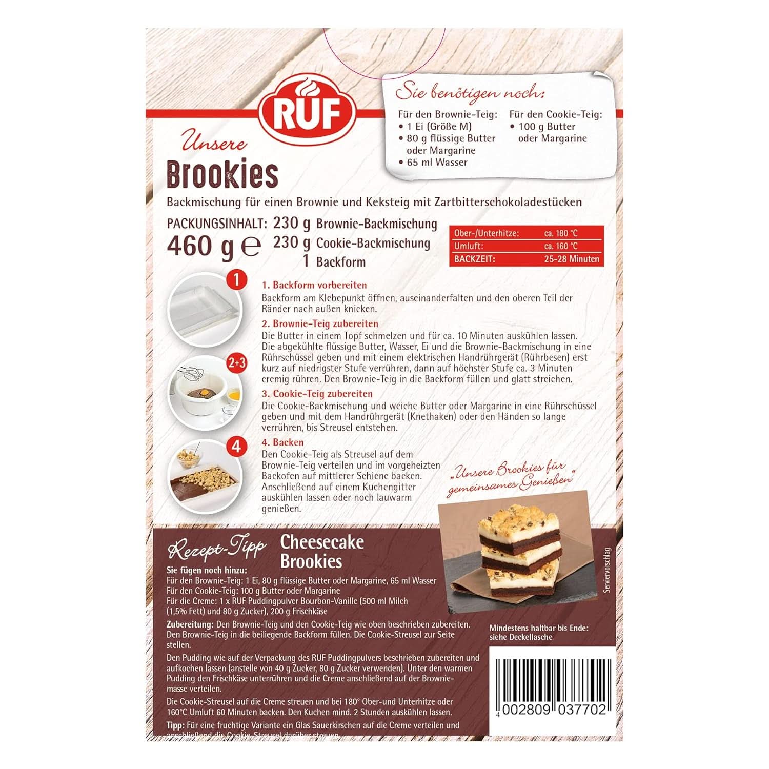 RUF Brookies, mélange de mûres et biscuits, 460 grammes Naty Shop Kitchen