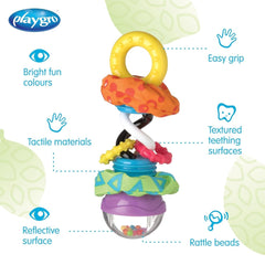 Playgro Rattle Super Shaker - hochet balle pour bébés - hochet balle - hochet balle pour enfants - hochet balle - motricité - jouet bébé - motricité bébé - jouets colorés Bebe Naty Shop
