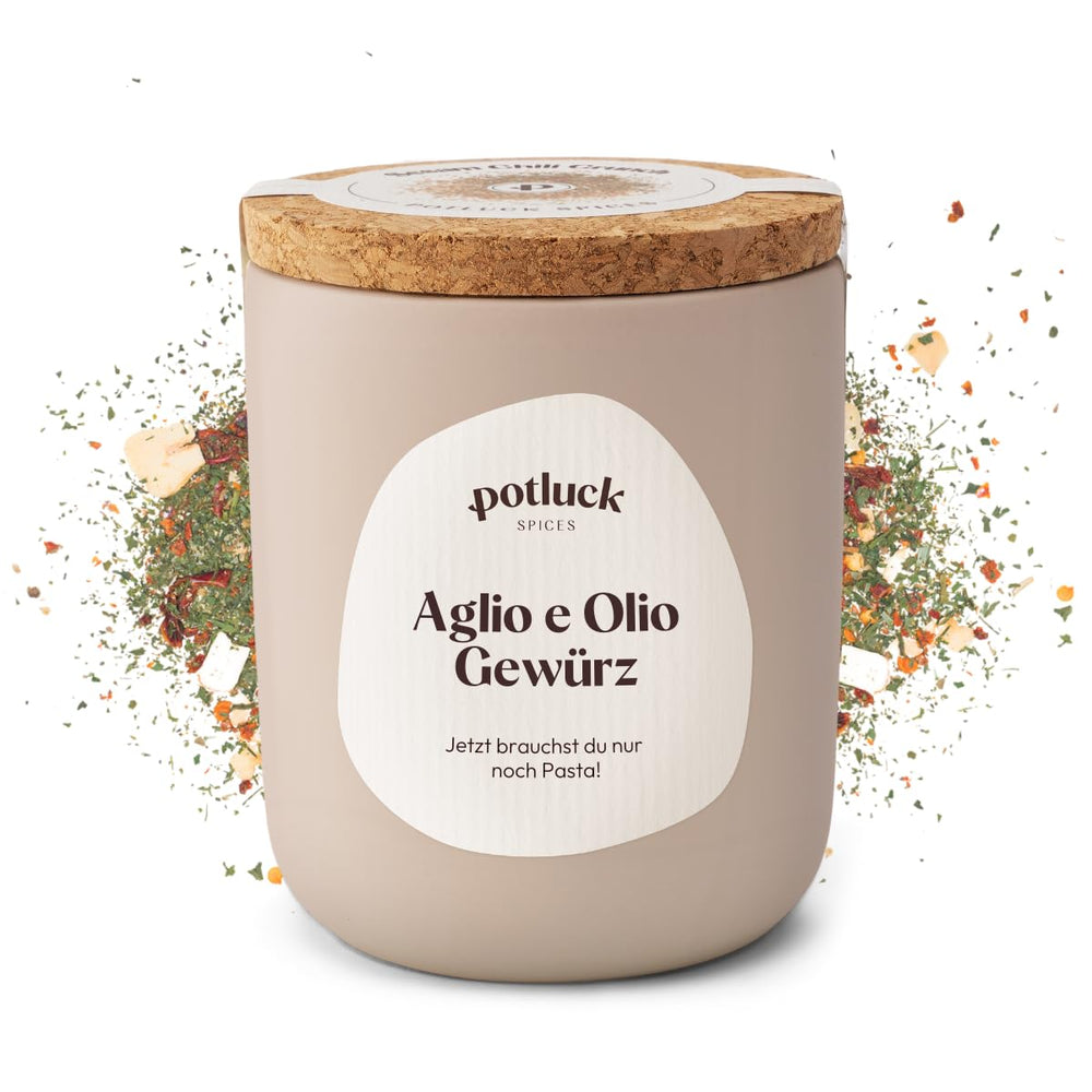 Repas-partage | Pâtes et pizza Kräuter | Gewürzzubereitung im Keramiktopf | 40g | Végétalien, sans gluten et avec des ingrédients naturels