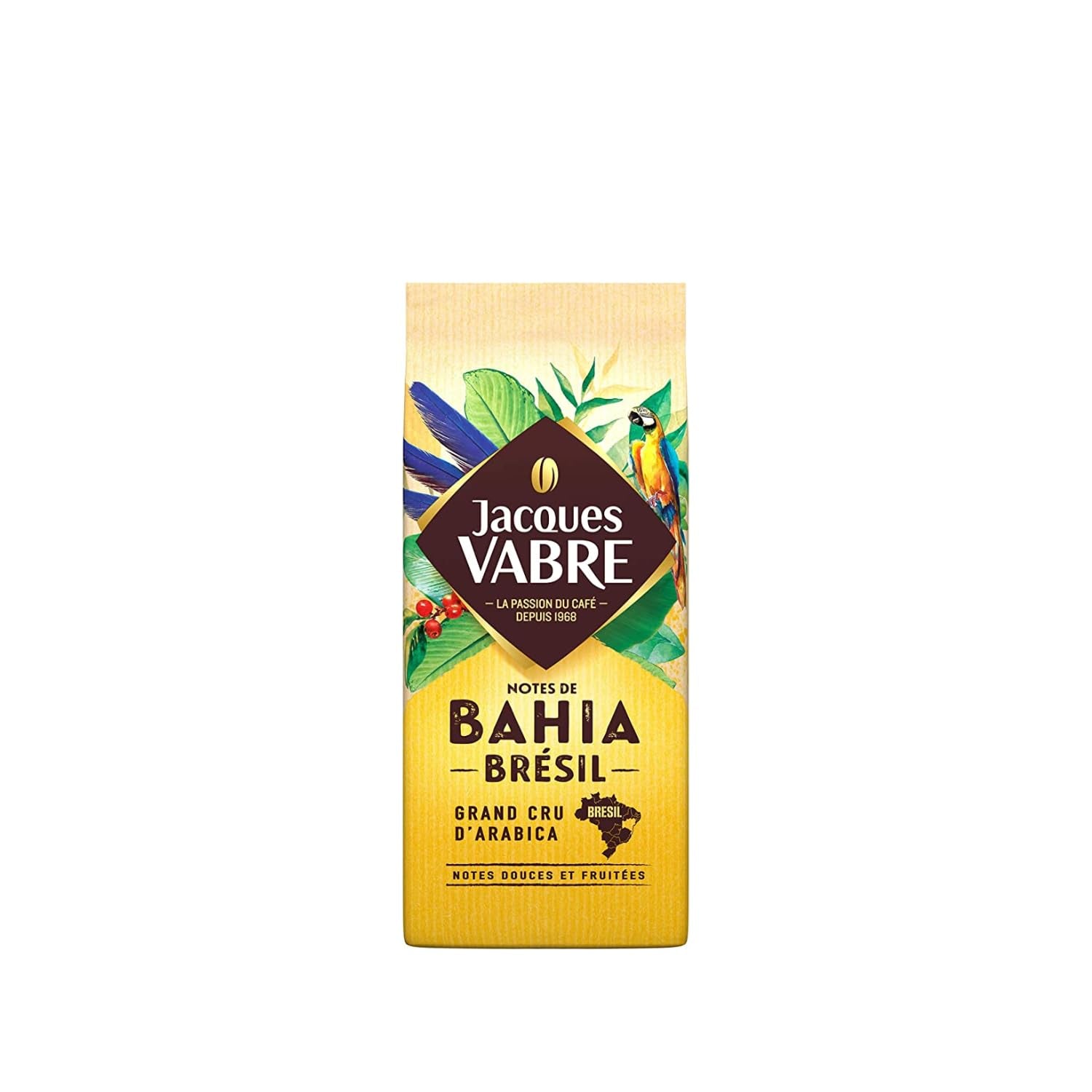 Café en grains pur Arabica de Bahia, Brésil - JACQUES VABRE - 250 g