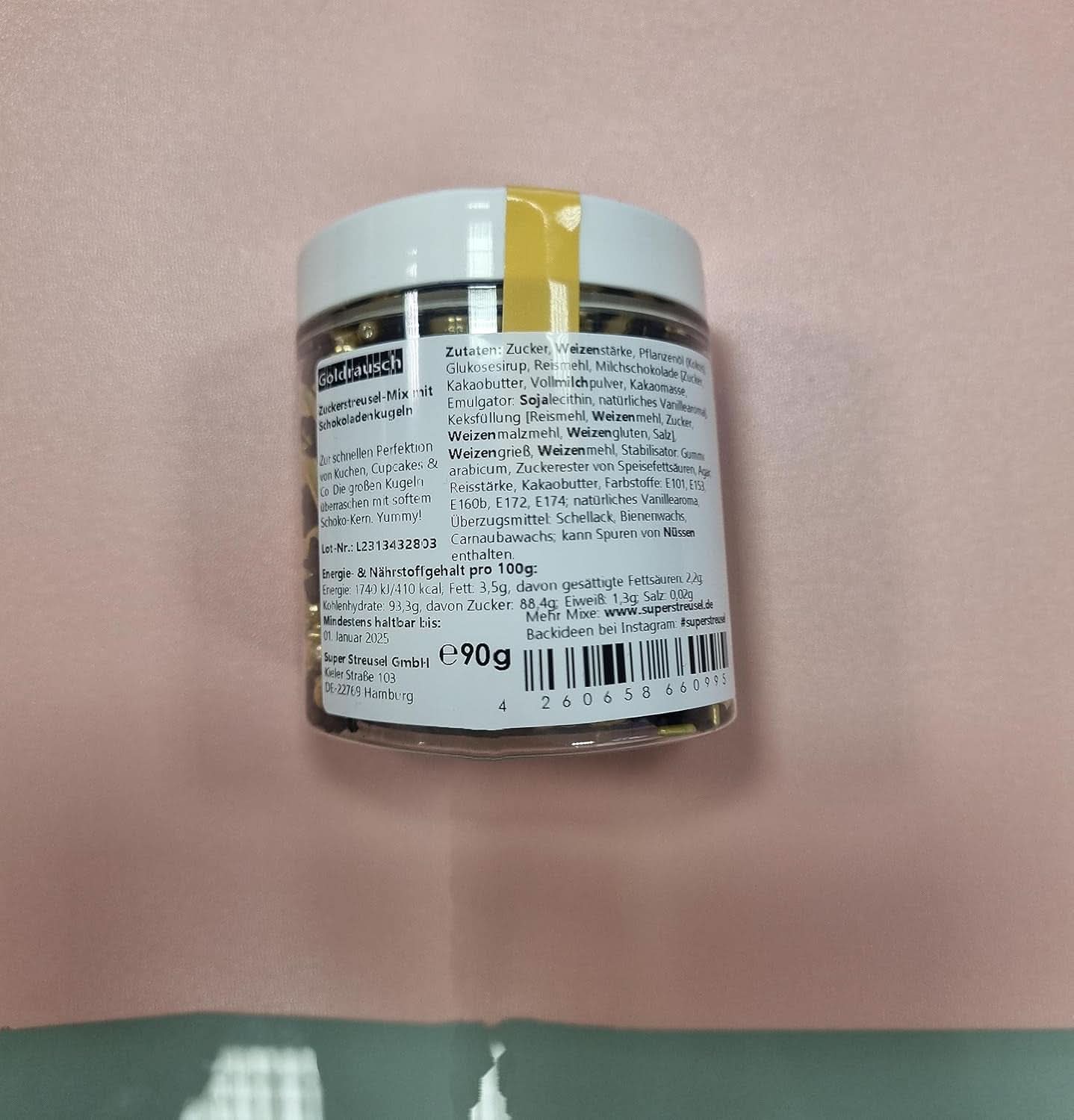 Super Streusel, Gold Rush Gold Black Sprinkle Decoration Naty Shop