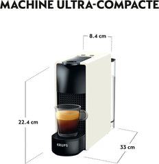 Krups Nespresso Essenza Mini Machine à expresso blanc pur capsules de café Style expresso compact expresso Barista YY2912FD
