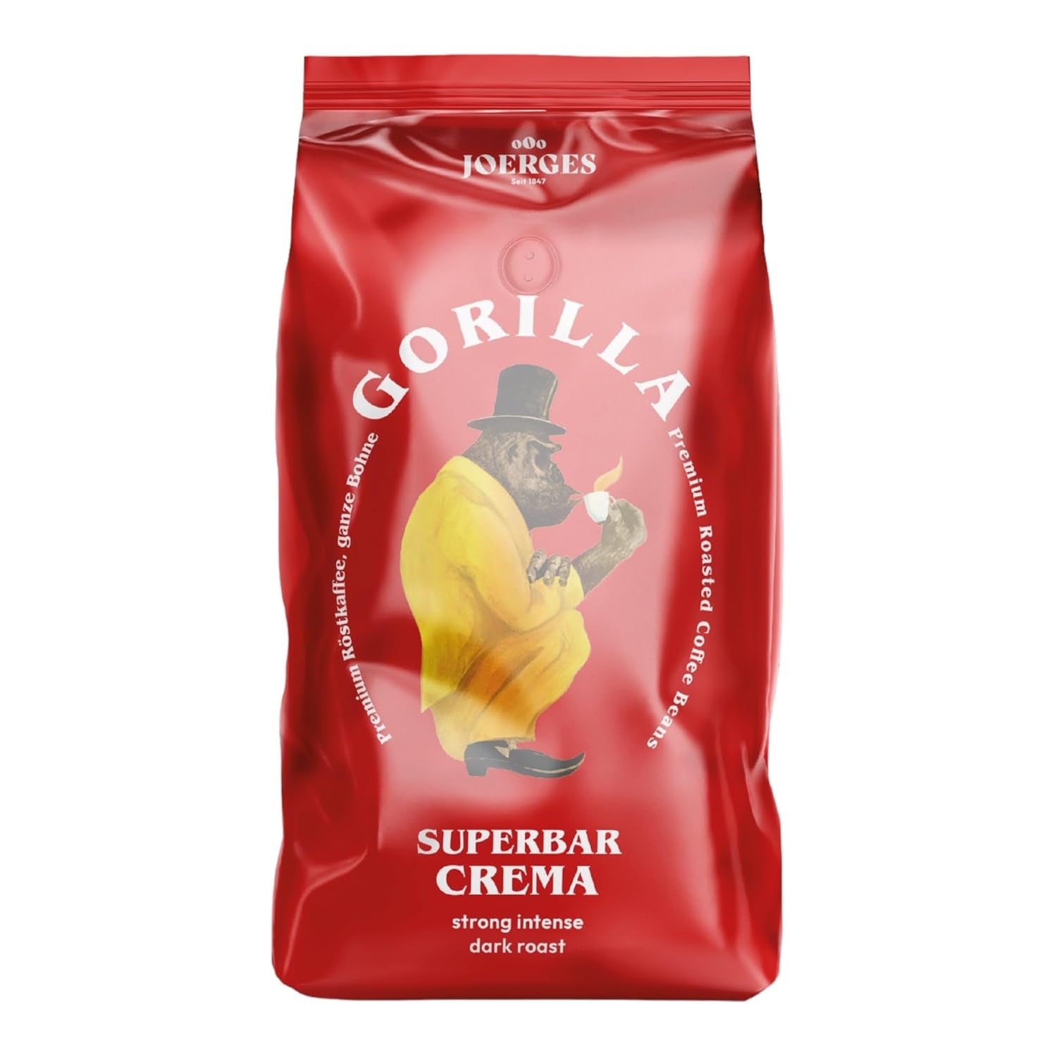 Café en grains Joerges Espresso Gorilla Super Bar Crema, paquet de 5 (5 x 1 kg)