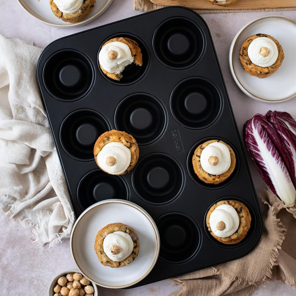 Zenker Cup-Cake-Backblech 12Er Set – Premium Antihaftbeschichtung, Für Perfekte Cupcakes, 385X265X30Mm, Hitzebeständig Bis 230°C Moules et plaques pour la cuisson Naty Shop