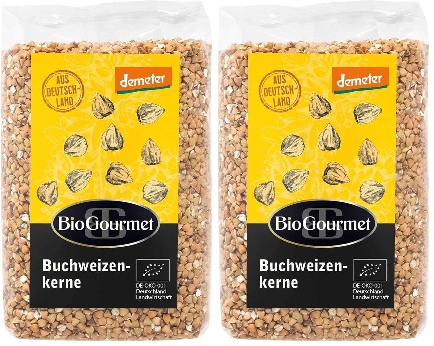 Sarrasin BioGourmet Demeter – Sachet 500g | Sans gluten, riche en fibres et régional | Issu de l'agriculture biologique allemande (Bade-Wurtemberg/Bavière) | Idéal pour le muesli, les salades et les accompagnements