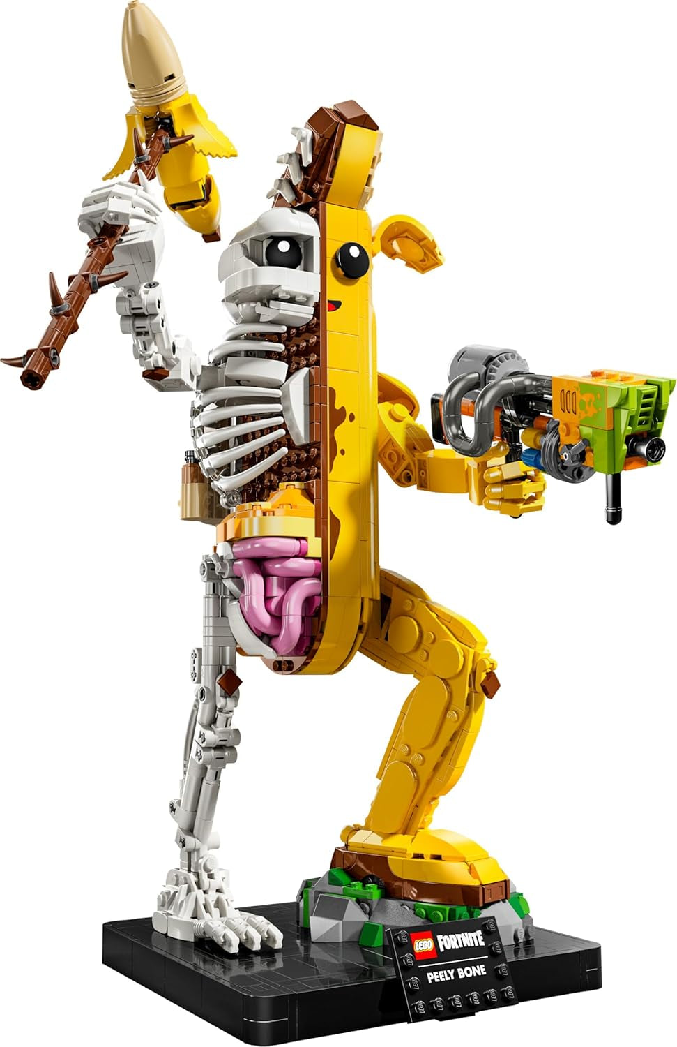 LEGO Fortnite Knochen-Schali - Gamer Modellbau -Bauset für Erwachsene - Schalenschläger Spitzhacke, Farbwerfer, Bananenrucksack - Gaming Deko - DIY Set - Gaming Geschenk für Erwachsene & Fans - 77072