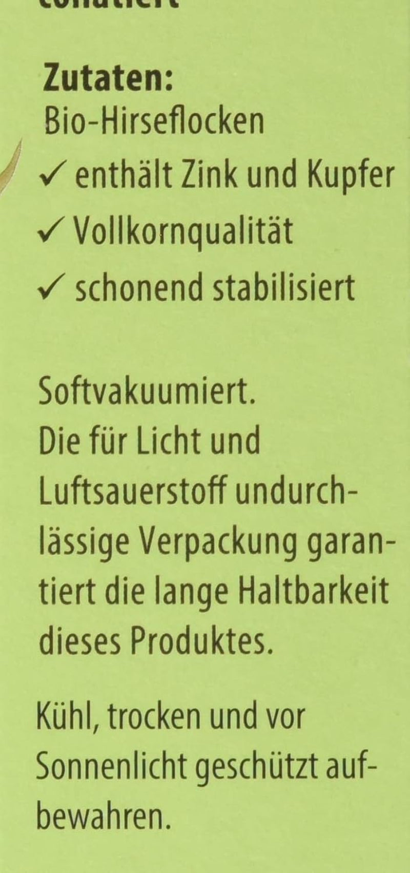 Hirse-Flocken Bio, 6Er Pack (6 X 400 G) Cereale Naty Shop