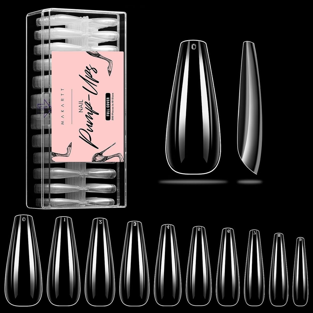 Makartt Porte-ongles en acrylique, Porte-ongles magnétique, Porte-ongles, Porte-ongles rose transparent avec 48 mastics adhésifs