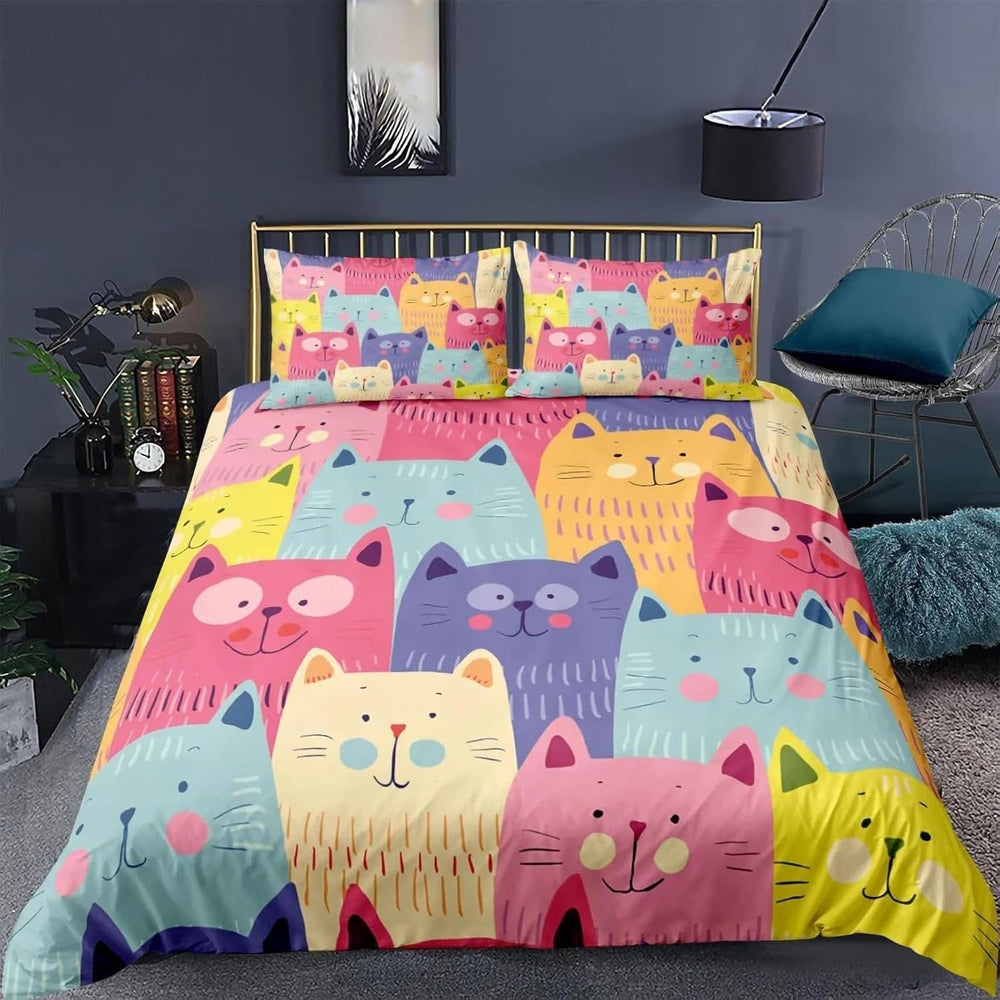 Parure de lit pour enfants et adolescents, différents modèles Literie - enfants Naty Shop Multicolor9-3 Double（200×200Cm）