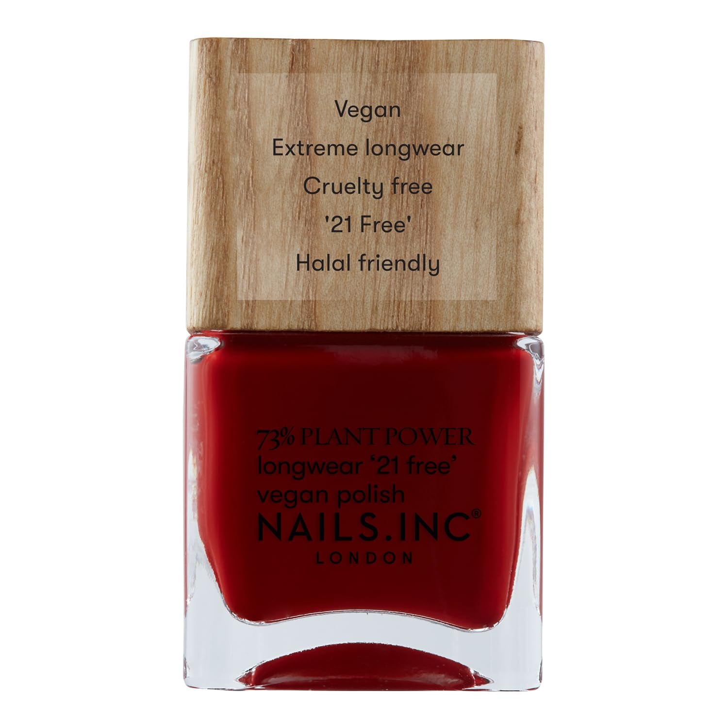 Nails Inc - GLOWING SOMEWHERE Plant Power Vernis à ongles végétalien - 73 % à base de plantes, 100 % végétalien et sans cruauté envers les animaux - Manucure parfaite, perle étincelante - Pour un nail art respectueux de l'environnement