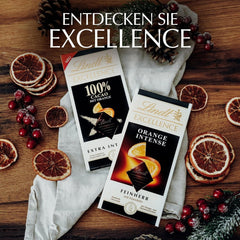 Lindt EXCELLENCE 100% cacao - chocolat noir, 50 grammes Bonbons au chocolat Naty Shop
