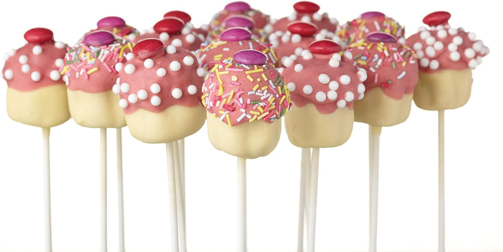 KitchenCraft Sweetly Does It CakePops Petits Cake Pops en Papier [50 Pièces] - 10 cm - Blanc - Cake Pops