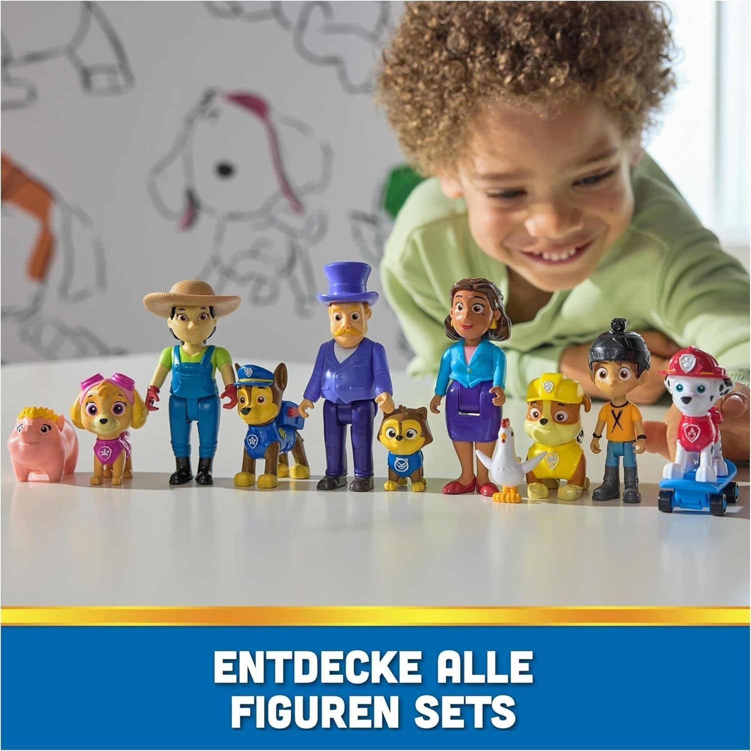 PAW PATROL Hero Pups - Ensemble de figurines d'action avec 1 figurine de chien de chasse, 1 figurine de chat du chaos et 1 figurine de maire je-sais-tout, jouet adapté aux figurines d'action de 3 ans et plus Naty Shop