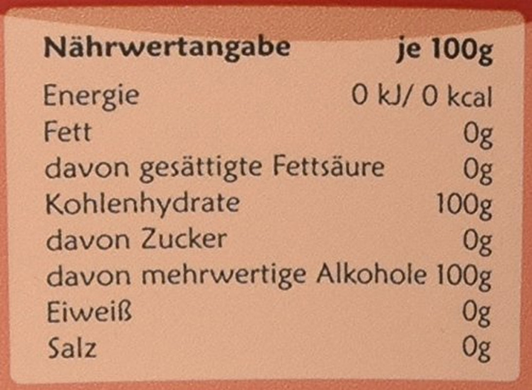 Érythritol, 1Er Pack (1 X 1 Kg) 1000 Grammes Édulcorants Naty Shop