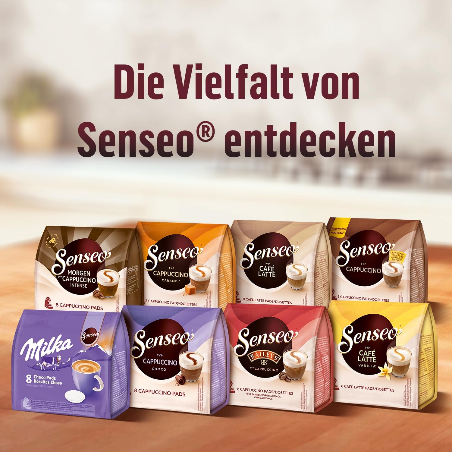 Senseo Pads Probierbox 5 Sorten, Vielfaltspaket, 5 x 16 Getränke, 80 Kaffeepads