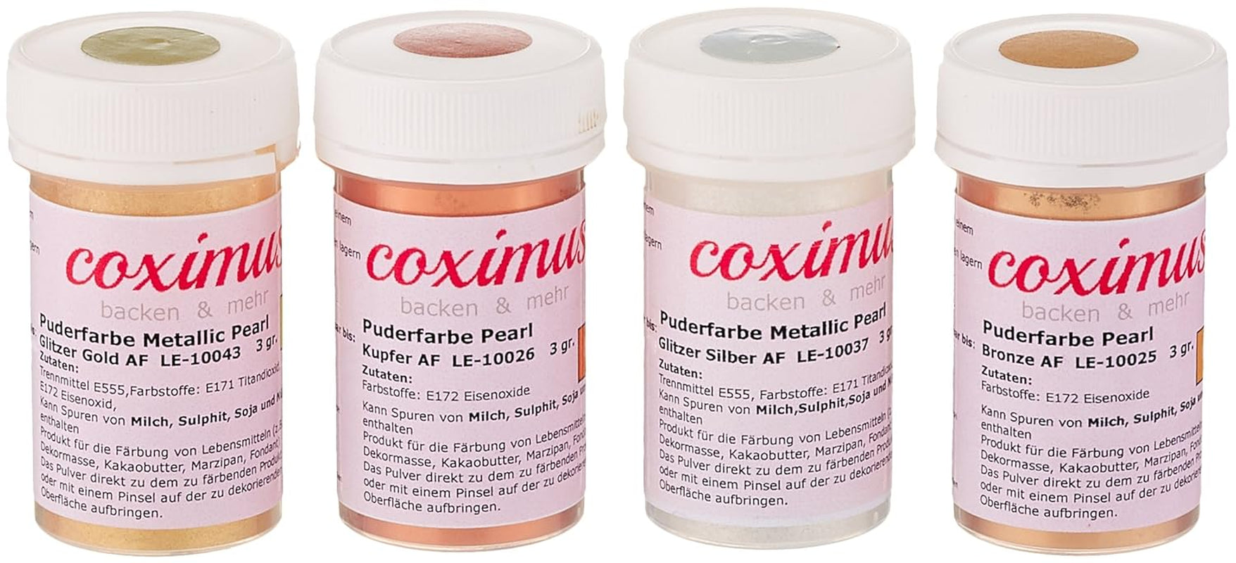 Peinture en poudre bronze cuivre argent or 4 x 3G