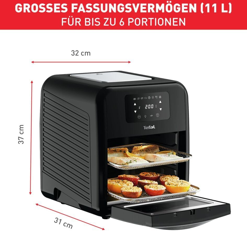 Tefal Easy Fry Oven & Grill Friteuse à air chaud 9 en 1, 11 L Pour 6 portions, 7 accessoires, 8 programmes, recettes en ligne Électroménager Naty Shop