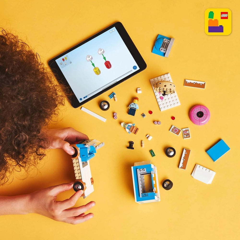 LEGO City Donut Truck - Camion de restauration avec 2 figurines de police - Jouet de construction pour garçons et filles à partir de 5 ans - Idée cadeau d'anniversaire et de vacances 60452 Jeux de construction Besuche den LEGO-Store