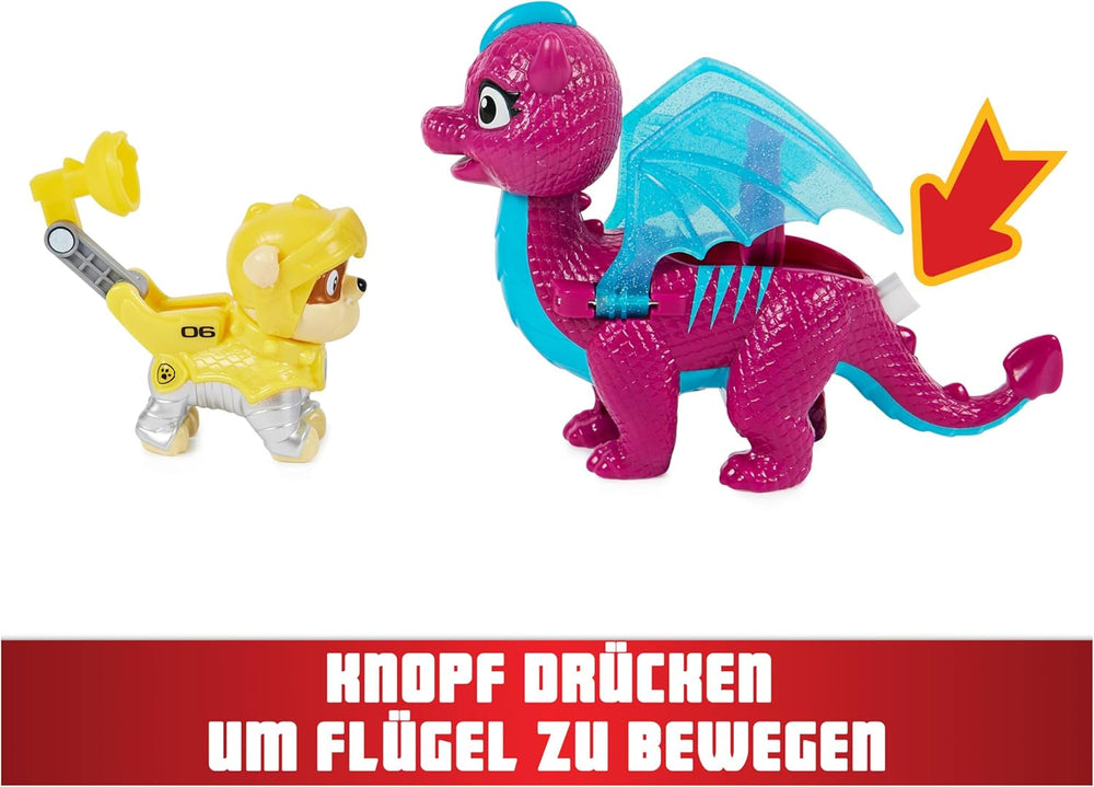 Paw Patrol Rescue Knights Rubble et Dragon Blizzie Ensemble de figurines d'action Jouet adapté aux figurines d'action de 3 ans et plus Naty Shop