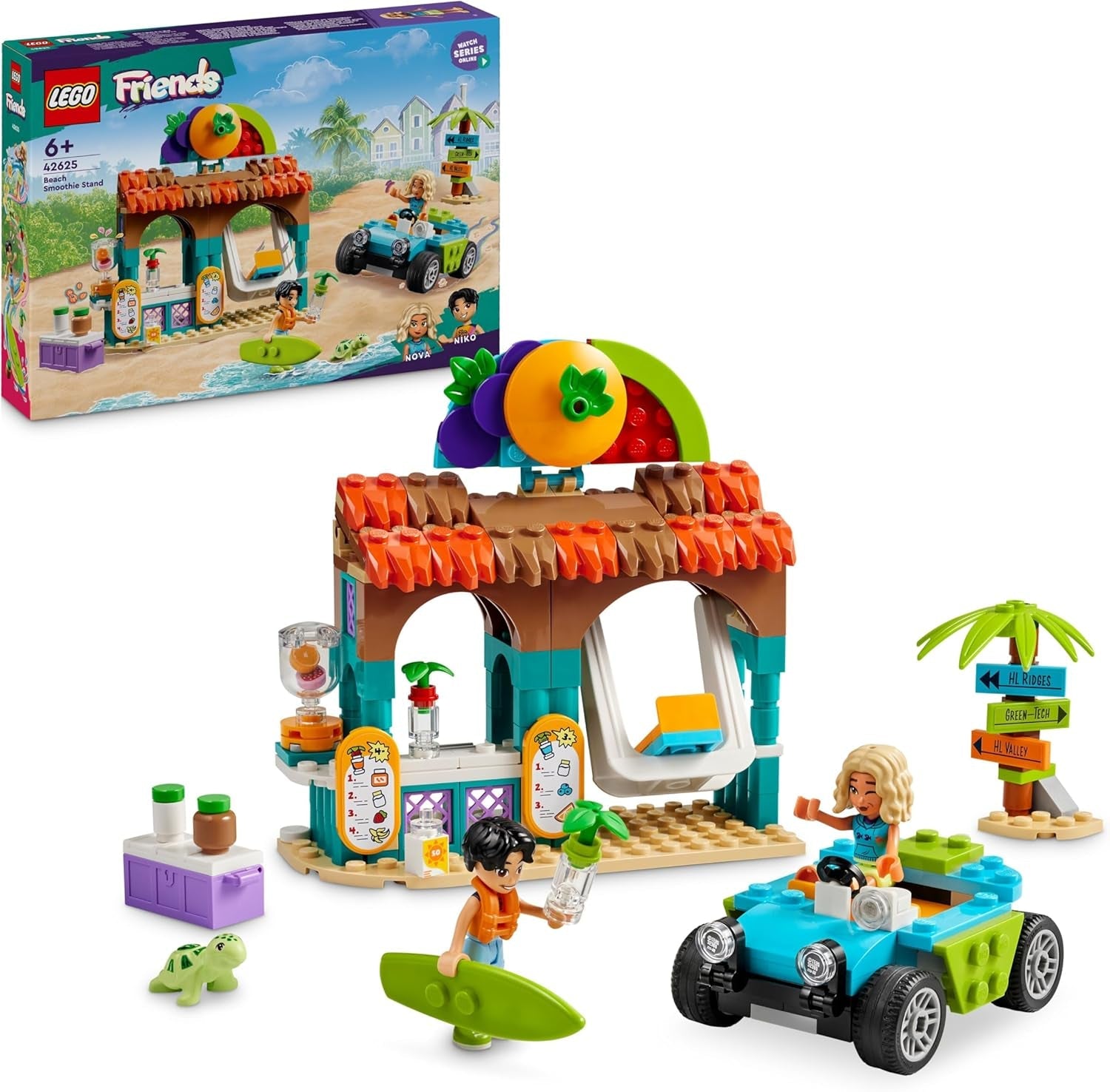 LEGO Friends Heartlake City Süßwarenladen - Kinder Spielset zum Bauen mit 3 Minifiguren, Einer Katzenfigur, Spielzeug Lebensmittel und Zubehör - Geschenk für Mädchen und Jungen ab 6 Jahren - 42649