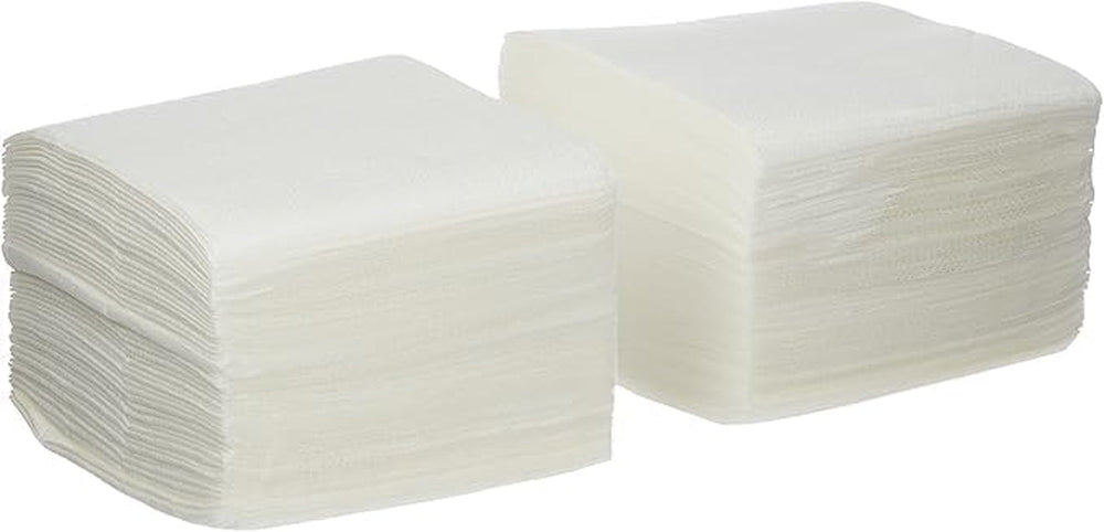 , Serviette cocktail en papier, pli 1/4, Dentelle, 150 Serviettes, Blanc