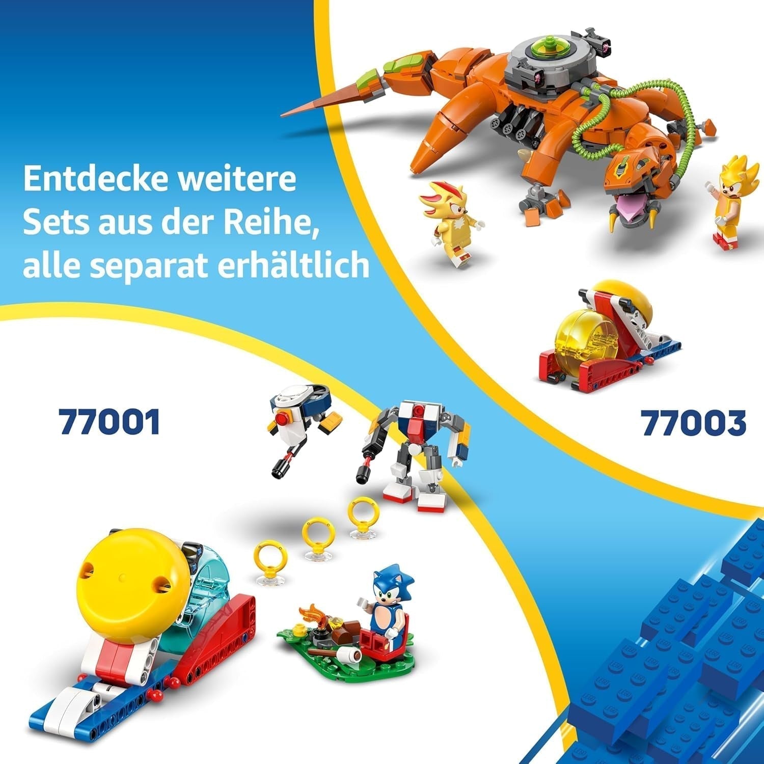 LEGO Sonic le hérisson Cyclone contre. Metal Sonic - Jouet à collectionner Mechs avec 2 figurines de jeux vidéo - Idée cadeau pour les garçons et les filles à partir de 8 ans et les adolescents fans de jeux 77002 Jeux de construction Besuche den LEGO-Store
