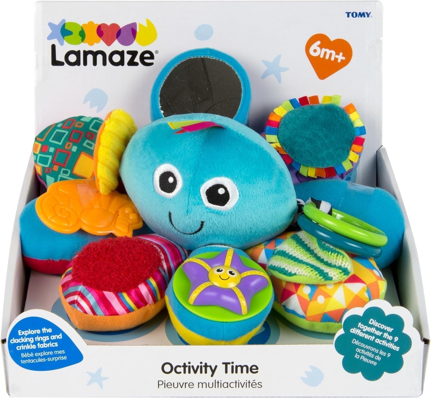 LAMAZE Octivity Time Jouet sensoriel pour bébé, jeu et découverte doux pour bébé, poulpe pour tout-petits à partir de 6 mois, garçons et filles de plus de 1 an Jouets pour bébés Naty Shop