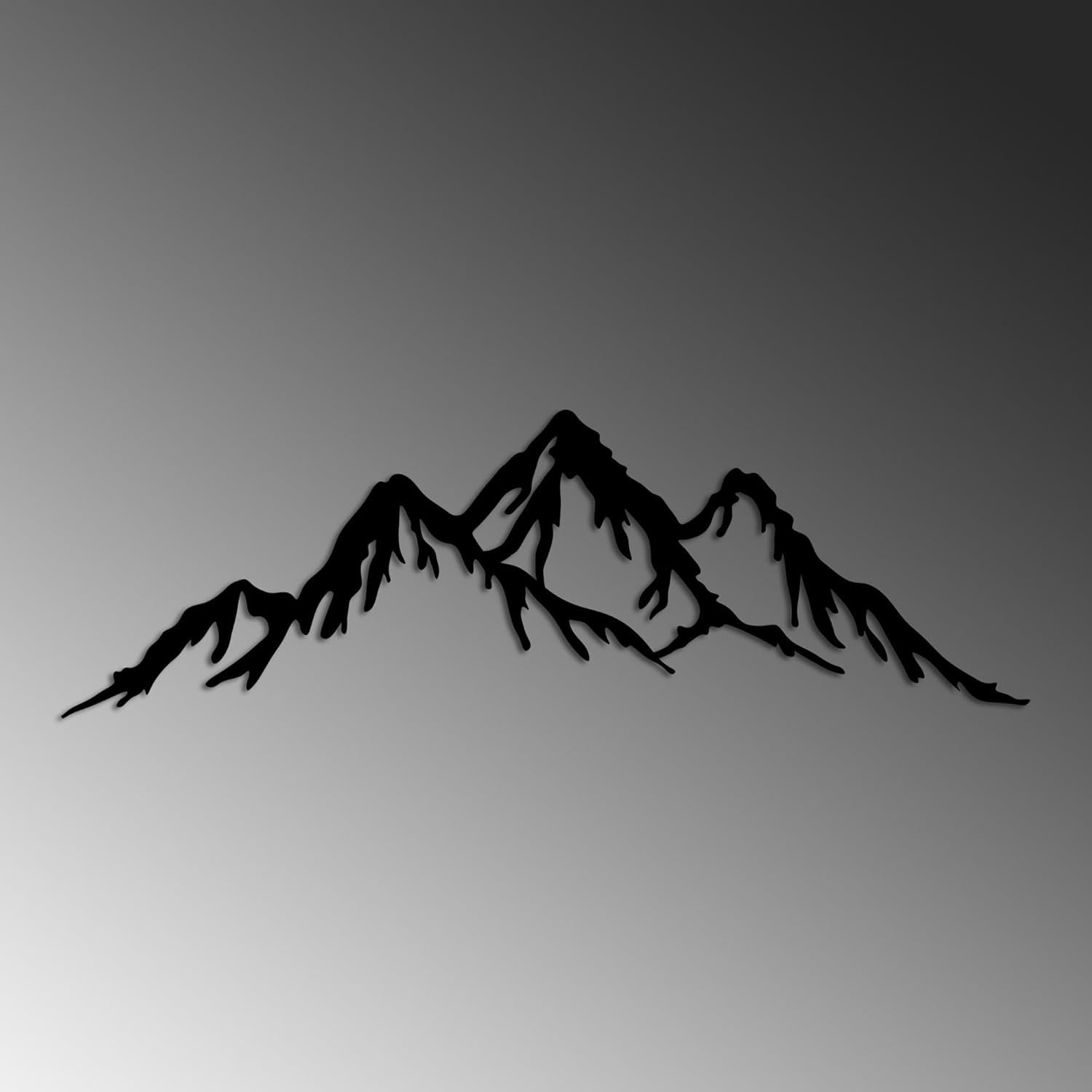 Accessoire mural décoratif élégant en métal noir, 70 x 22 cm | 100% métal (épaisseur 1,5 mm) | Montage mural facile | Parfait pour une décoration moderne Statuettes et sculptures Naty Shop