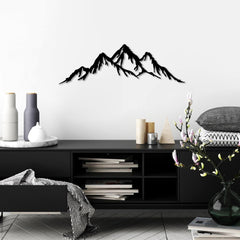 Accessoire mural décoratif élégant en métal noir, 70 x 22 cm | 100% métal (épaisseur 1,5 mm) | Montage mural facile | Parfait pour une décoration moderne Statuettes et sculptures Naty Shop Titre par défaut