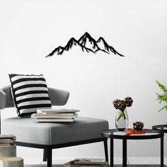 Accessoire mural décoratif élégant en métal noir, 70 x 22 cm | 100% métal (épaisseur 1,5 mm) | Montage mural facile | Parfait pour une décoration moderne Statuettes et sculptures Naty Shop