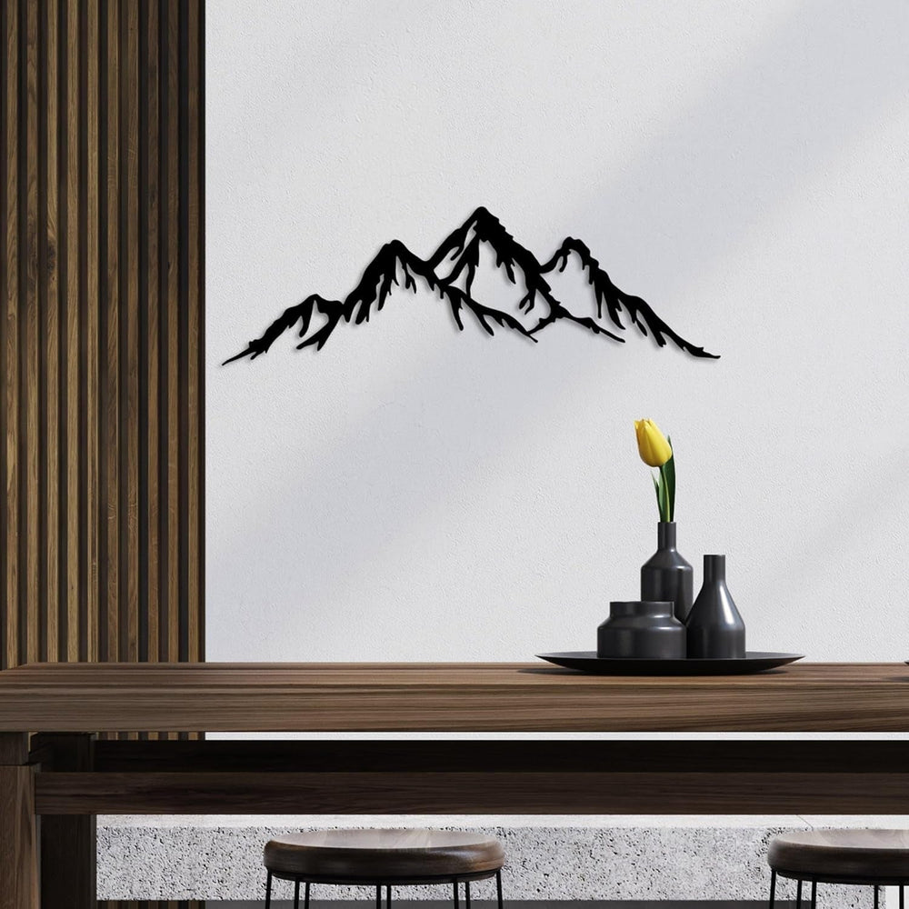 Accessoire mural décoratif élégant en métal noir, 70 x 22 cm | 100% métal (épaisseur 1,5 mm) | Montage mural facile | Parfait pour une décoration moderne Statuettes et sculptures Naty Shop