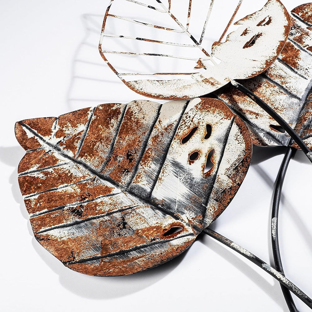 Accesoriu decorativ de perete din metal realizat manual, 45 x 85 cm | 100% metal (1,5 mm) | Design unic maro și negru, perfect pentru decorațiuni interioare | Montabil pe perete Statuete si sculpturi Naty Shop