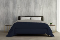 Italy Literie Couette d'hiver, gris clair/gris foncé, 2 places, 250 X 200 Cm Couettes et couettes Naty Shop Blu Scuro/Grigio Chiaro 250 X 200 Cm