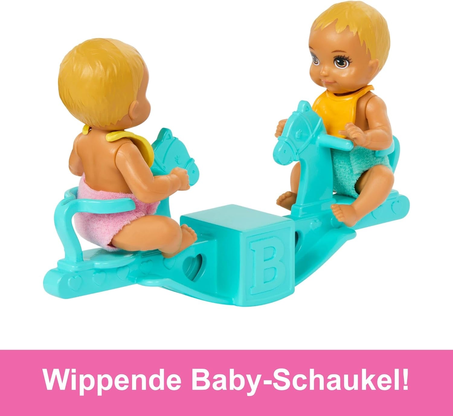 Poupée Barbie Skipper et chambre de bébé avec accessoires, comprend des poupées jumelles, 1 berceau, 1 balançoire, 1 bascule et plus, HXM99 Naty Shop Dolls
