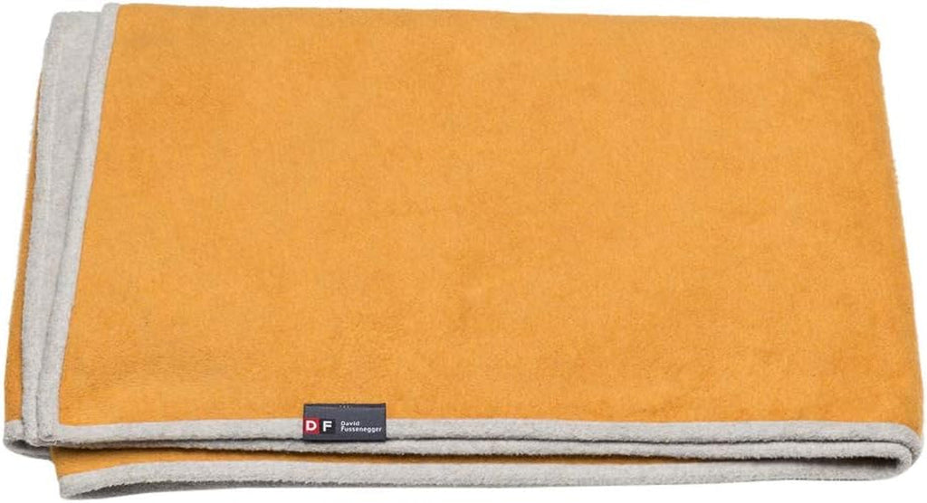 David Fussenegger Pătură de bumbac 150X200 Cm Pătură cu model Gradient de culoare Fluffy Paturi si Cuverturi David Fussenegger Ocru/gri deschis 135X200 Cm